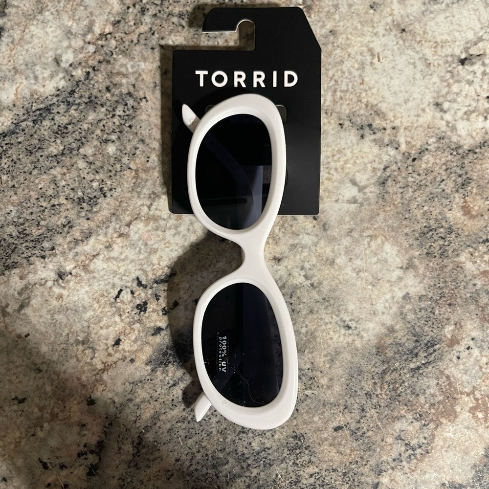 Torrid White Oval Sunglasses
